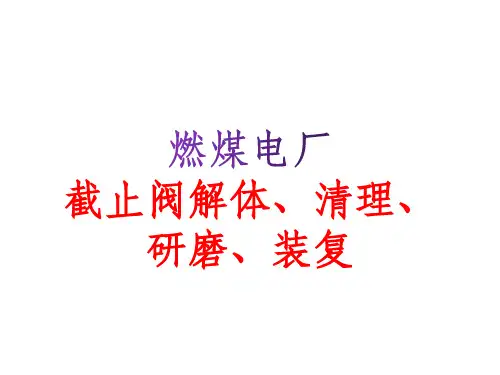 燃煤电厂截止阀解体实操培训课件