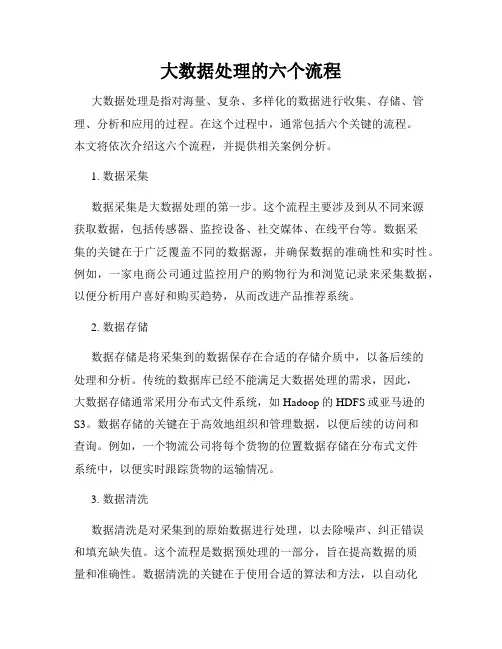 大数据处理的六个流程