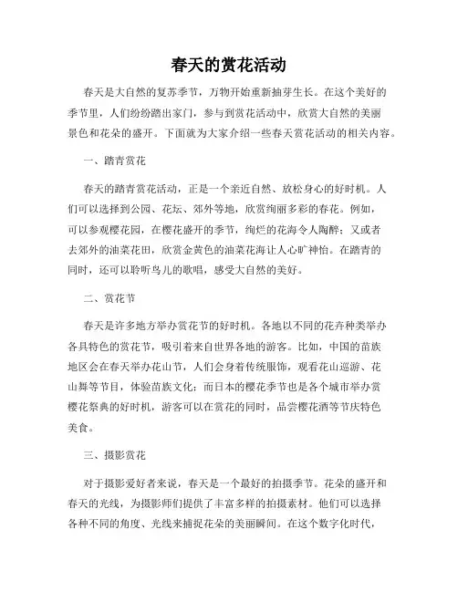 春天的赏花活动