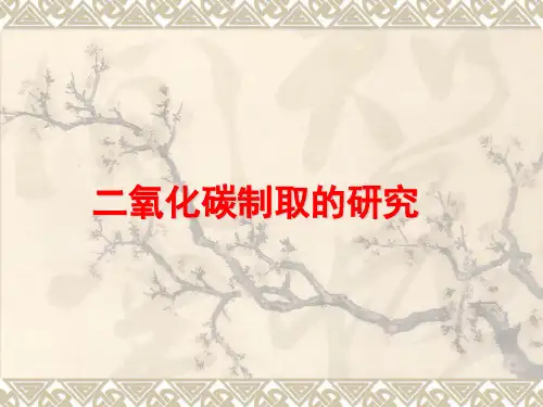 人教版九年级化学6.2二氧化碳制取的研究(共14张PPT)