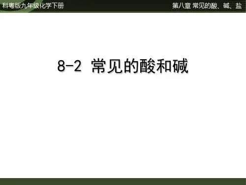 【科粤版九年级化学下册】第8章8-2常见的酸和碱课件