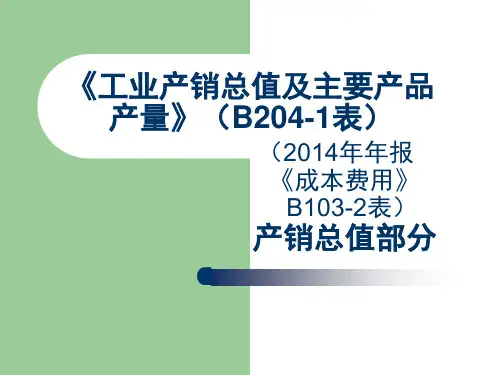 《工业产销总值及主要产品产量》(B204-1表)2014年年报