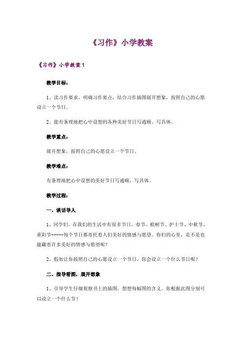 《习作》小学教案