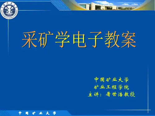 采矿学 -第八章  急(倾)斜煤层采煤法