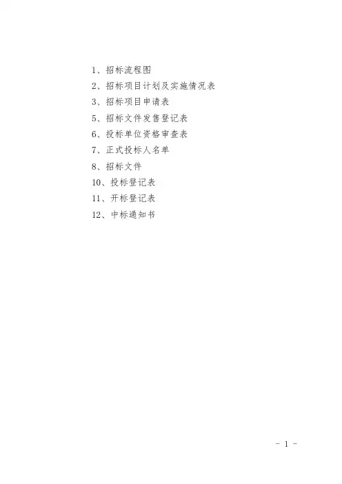 国企招标流程模板