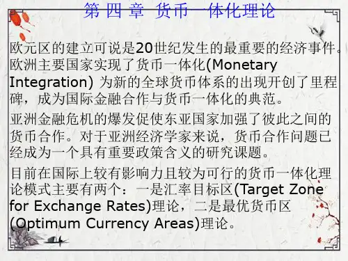 第 四 章  货币一体化理论ppt课件(全)