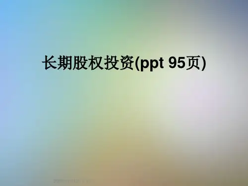 长期股权投资(ppt 95页)