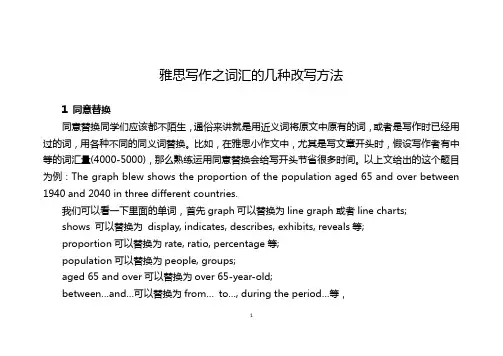 雅思写作之词汇的几种改写方法
