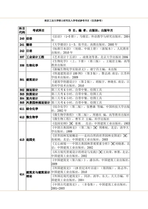 南京工业参考书