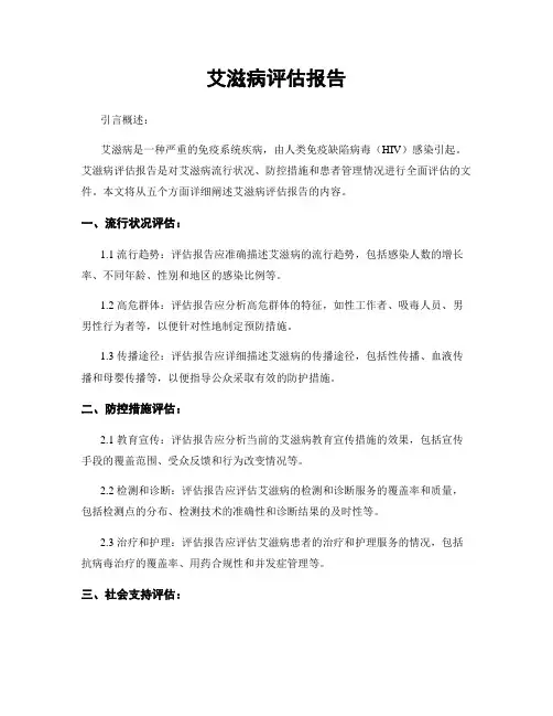 艾滋病评估报告