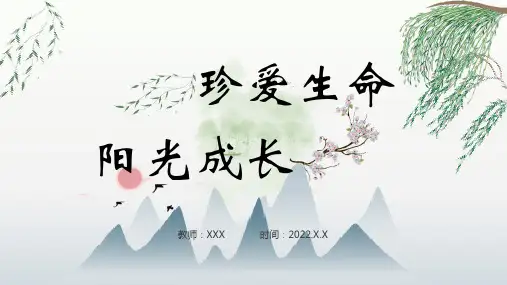 珍爱生命阳光成长主题班会课件