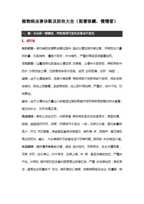 植物病虫害诊断及防治大全
