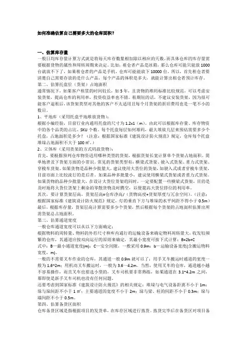 如何准确估算自己需要多大的仓库面积？