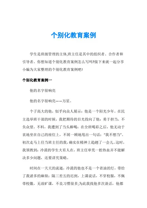 个别化教育案例