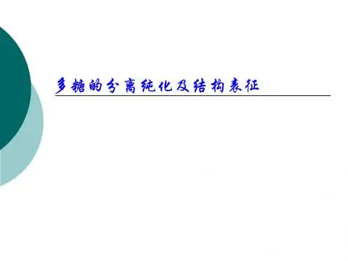 多糖的分离纯化及性质表征