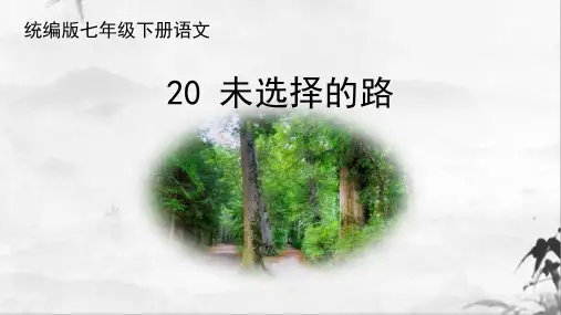 七年级语文下册《未选择的路》PPT课件