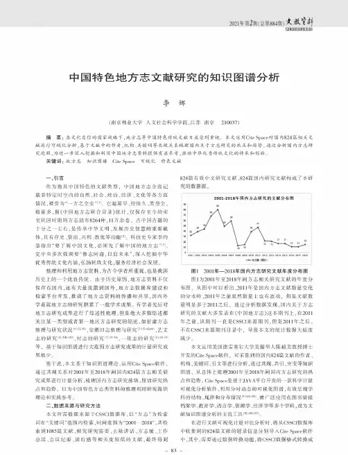 中国特色地方志文献研究的知识图谱分析