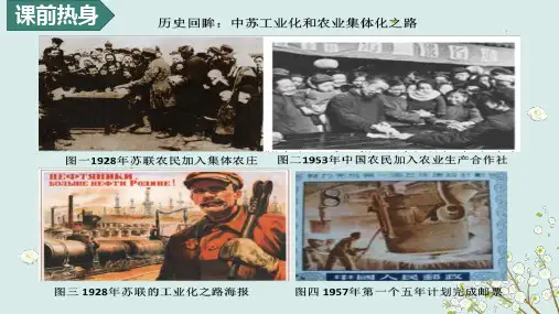 人教部编版九年级历史下册第11课苏联的社会主义建设 精制课件