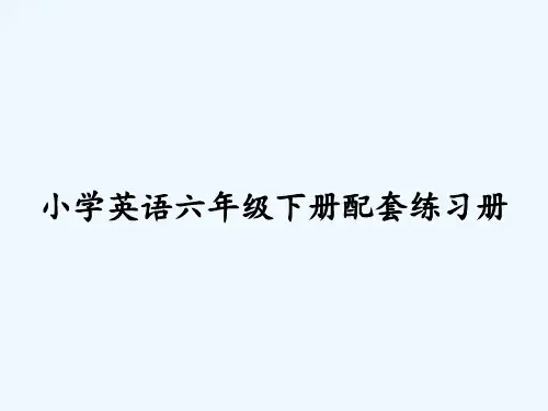 小学英语六年级下册配套练习册 PPT