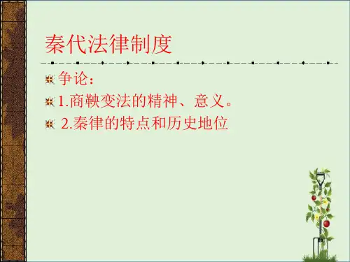 中国法制史秦代剖析