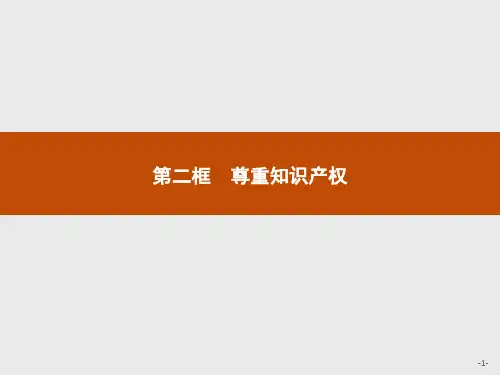 第二课第二框尊重知识产权导学课件PPT-【新】高中政治统编版选择性必修2