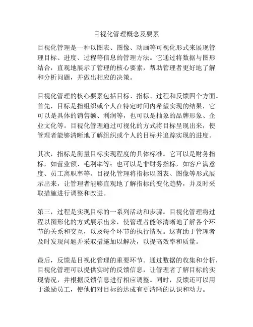 目视化管理概念及要素