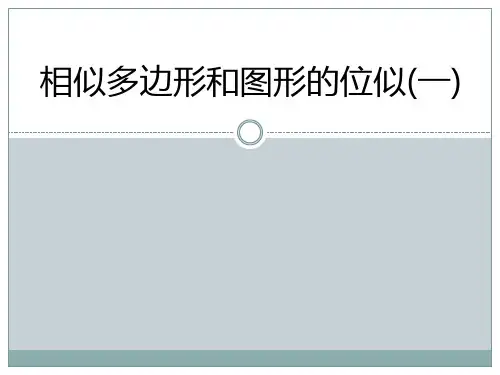 《相似多边形和图形的位似》PPT课件