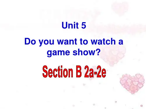 人教新目标教八年级英语上册 Unit5  Section B (2a-2e)课件