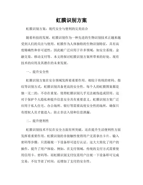 虹膜识别方案