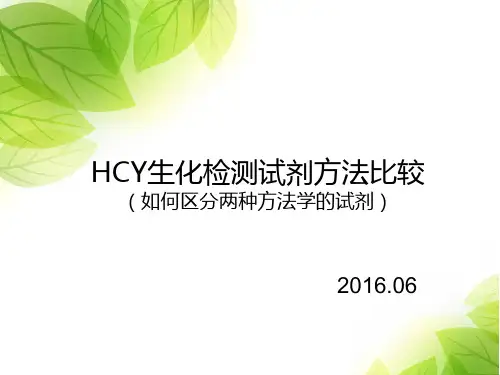 同型半胱氨酸(HCY)检测试剂方法学比较