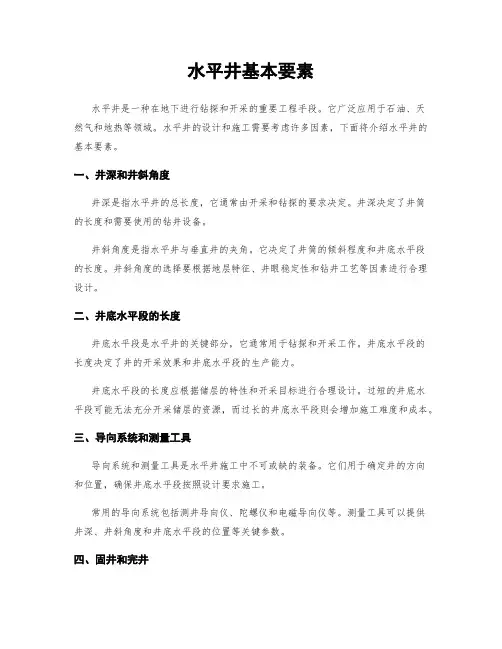 水平井基本要素