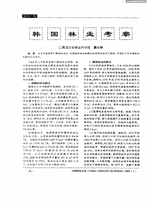 韩国林业考察