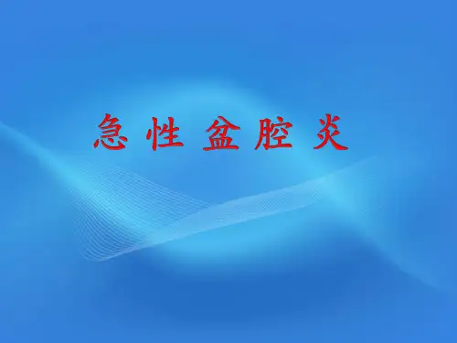 急性盆腔炎PPT课件