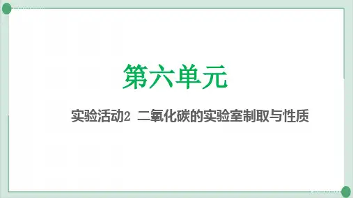 实验活动2二氧化碳的实验室制取与性质PPT课件九年级化学人教版上册精品课件