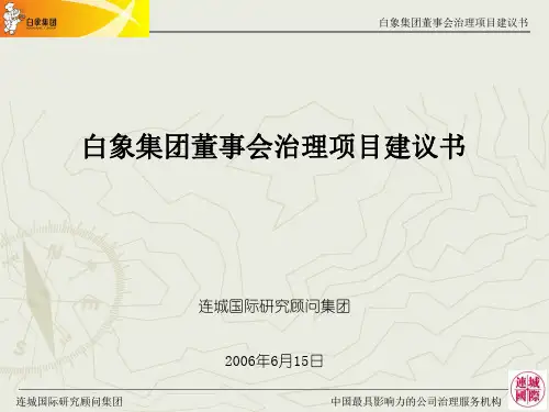 白象集团董事会治理项目建议书