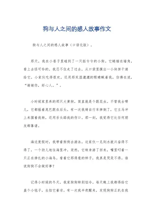 狗与人之间的感人故事作文