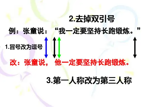 第三人称转述句ppt课件