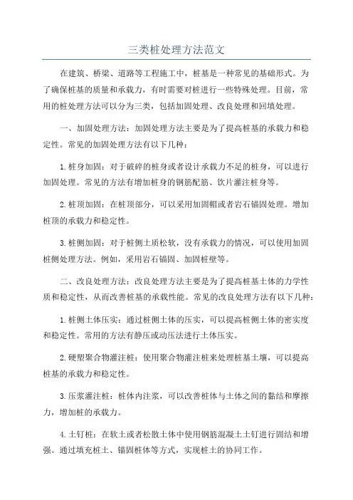 三类桩处理方法范文