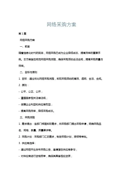 网络采购方案