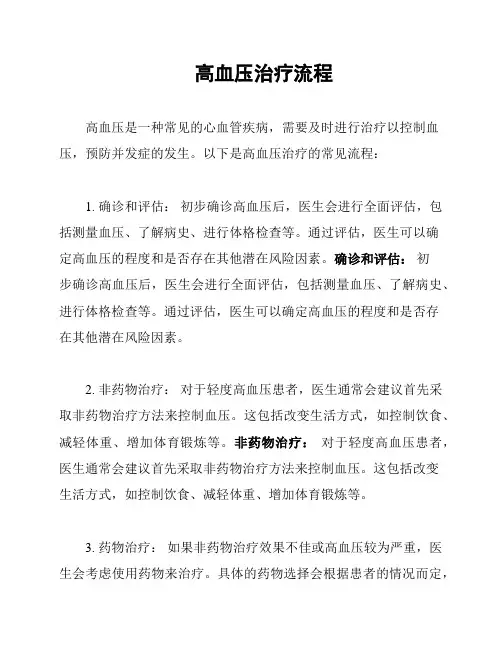 高血压治疗流程