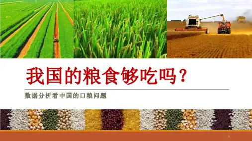我国的粮食够吃吗？(数据分析看中国的口粮问题)