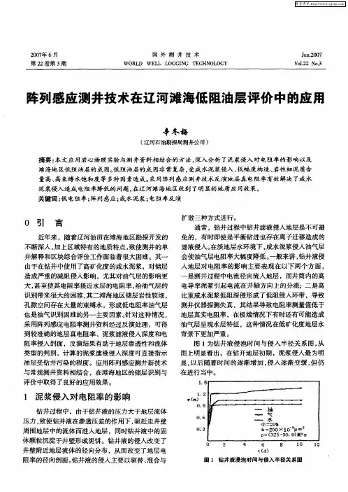 阵列感应测井技术在辽河滩海低阻油层评价中的应用