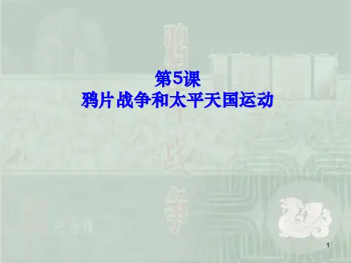 北师大版高中历史必修一25《鸦片战争和太平天国运动》(共34张)教育精品PPT课件