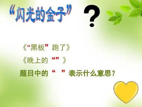 苏教版语文二级下册《闪光的金子》精品PPT课件