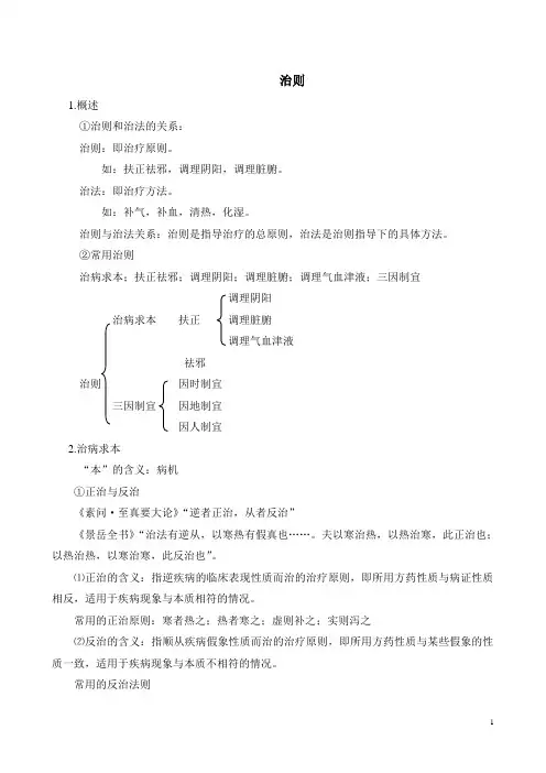 中医学基础(治则)