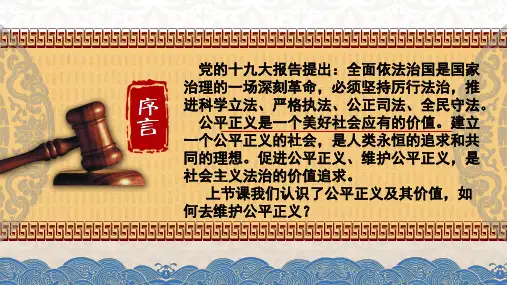 部编版《公平正义的守护》PPT课件