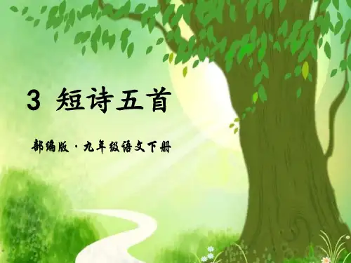 第3课《短诗五首》课件(共68页)2022-2023学年统编版语文九年级下册
