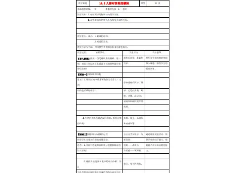 八年级生物上册 16.2 人体对信息的感知(第1课时)教案 (新版)苏科版 教案