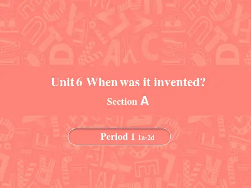 人教版九年级英语上Unit 6 Section A(1a-2d)课件