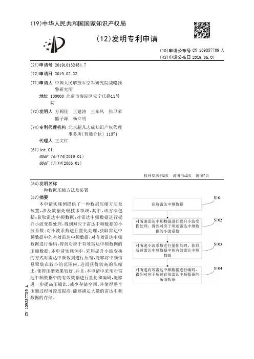 【CN109857709A】一种数据压缩方法及装置【专利】